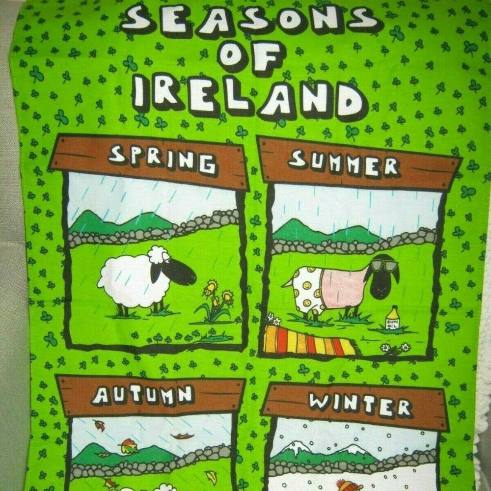 Seasons Of Ireland Cotton Tea Towel